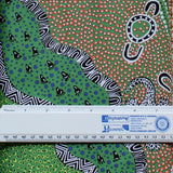 GOANNA DREAMING GREEN by Aboriginal Artist HEATHER KENNEDY