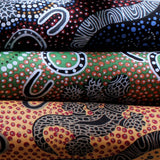 GOANNA DREAMING GREEN by Aboriginal Artist HEATHER KENNEDY