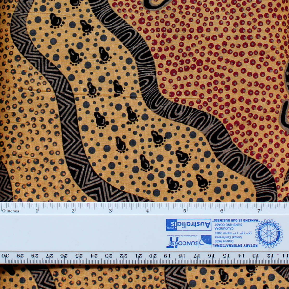 GOANNA DREAMING YELLOW by Aboriginal Artist HEATHER KENNEDY