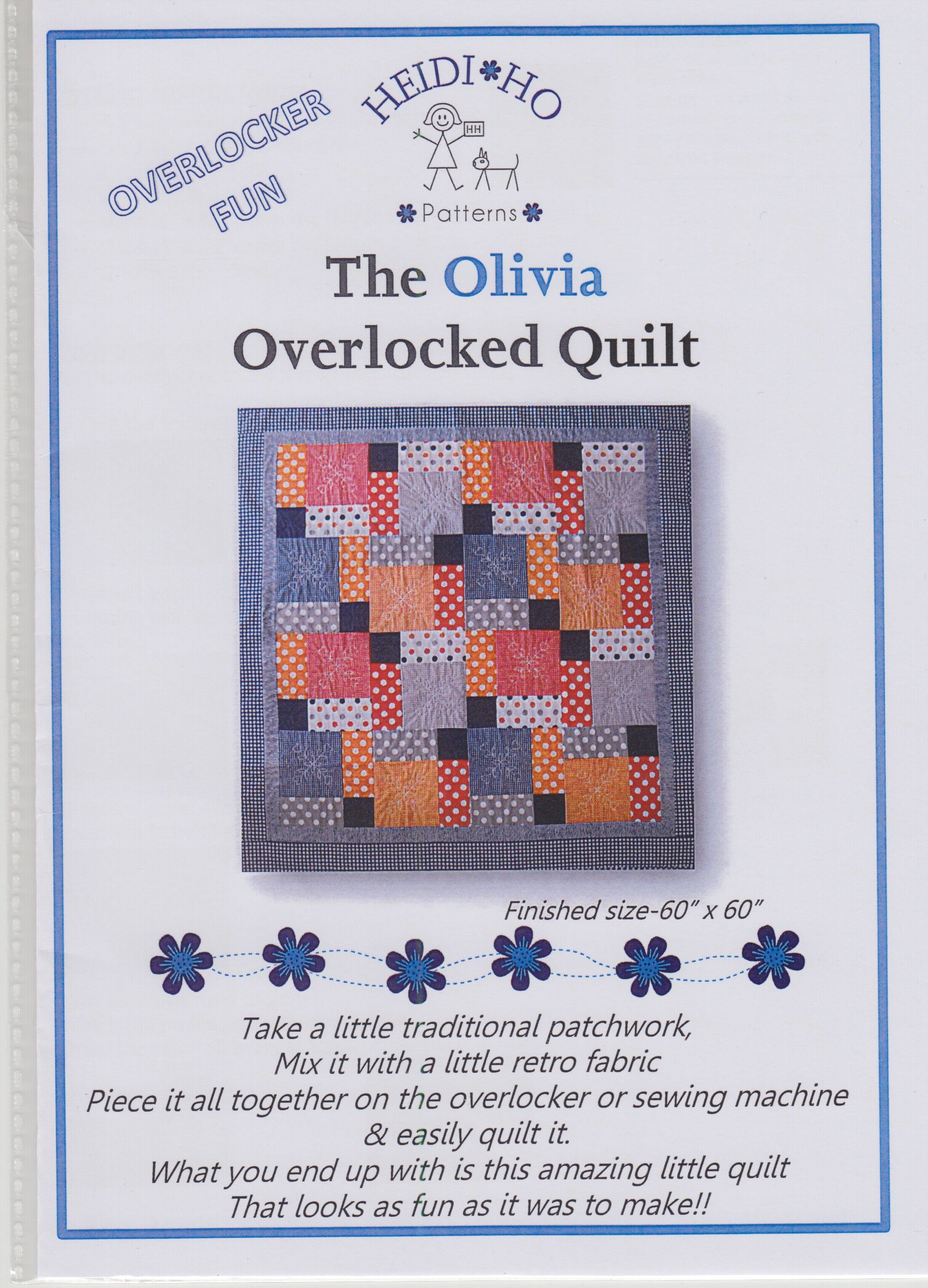 THE OLIVIA OVERLOCKED QUILT PATTERN - by Australian Designer Heidi Ho Patterns