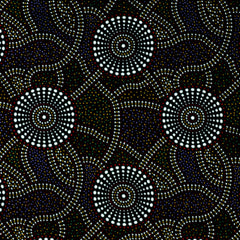 KANGAROO PATH BLACK by Aboriginal Artist ROSEANNE MORTON