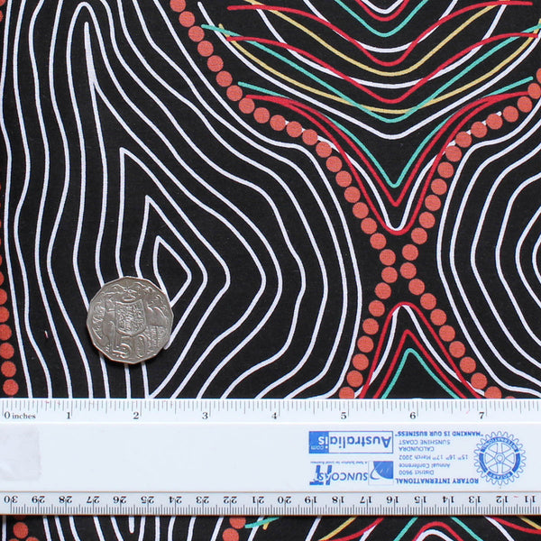 KOKOS STRING BLACK by Aboriginal Artist AUDREY NAPANANGKA