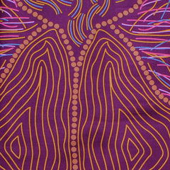 KOKOS STRING BURGUNDY by Aboriginal Artist AUDREY NAPANANGKA
