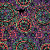 WILD DESERT FLOWERS PURPLE by Australian Aboriginal Artist Vanessa Inkamala