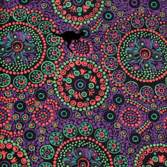 WILD DESERT FLOWERS PURPLE by Australian Aboriginal Artist Vanessa Inkamala