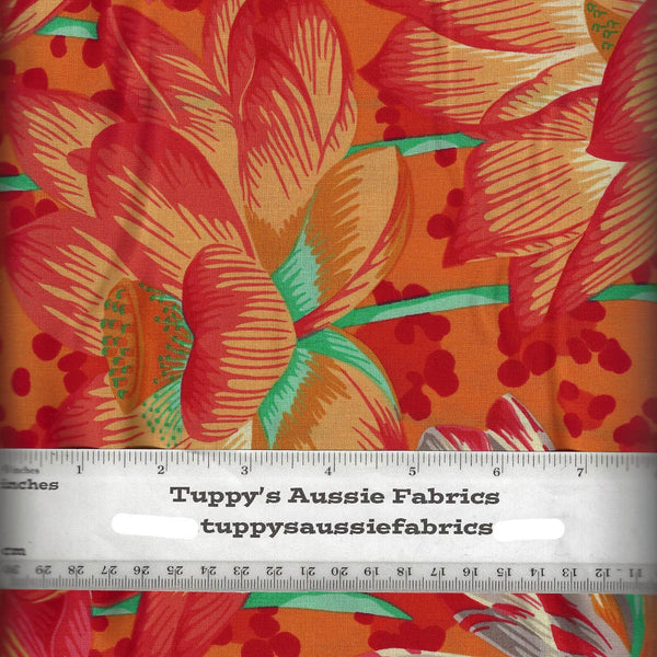 KF/ LEOPARD LOTUS ORANGE- Kaffe Fassett