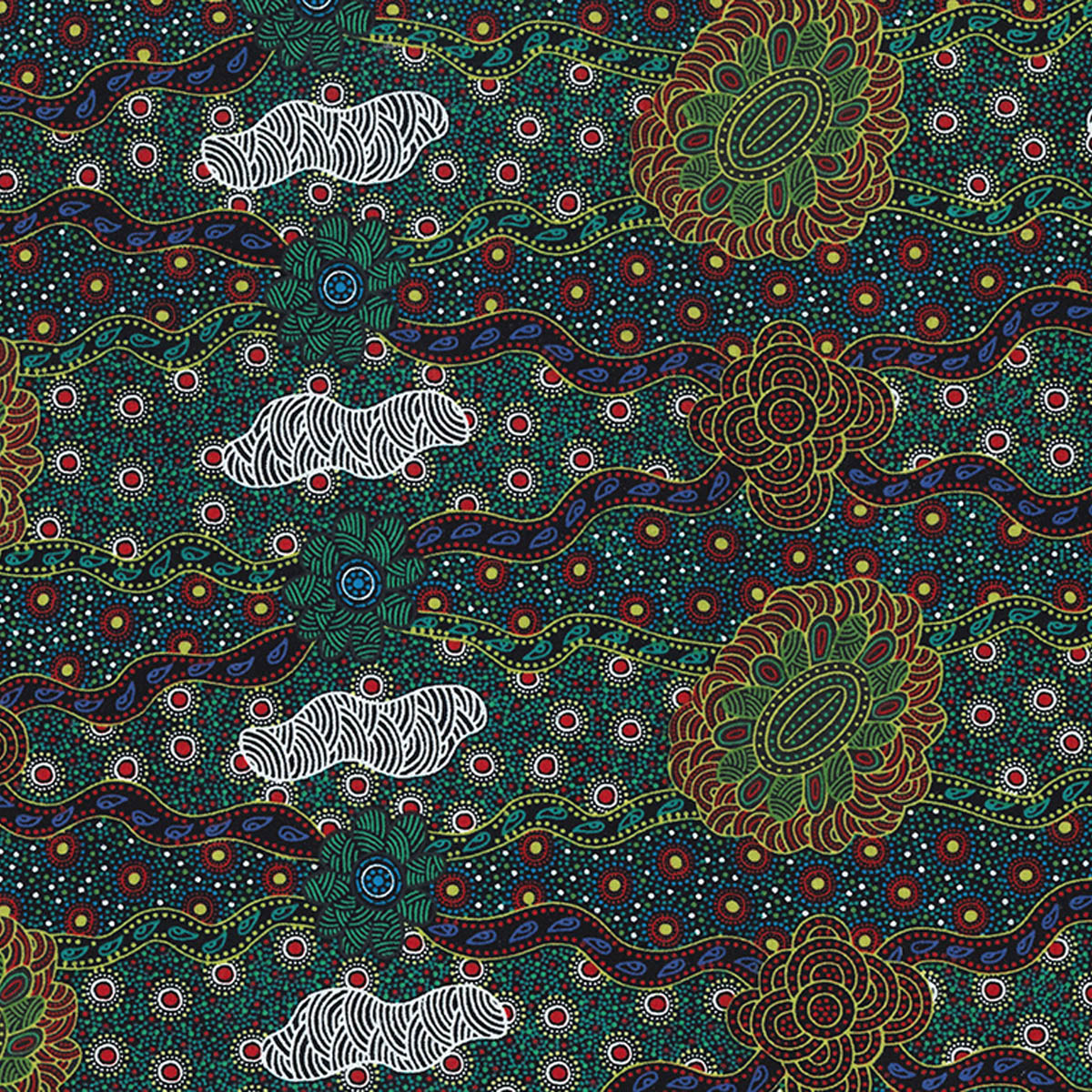 LILLUP DREAMING GREEN by Aboriginal Artist KAREN BIRD