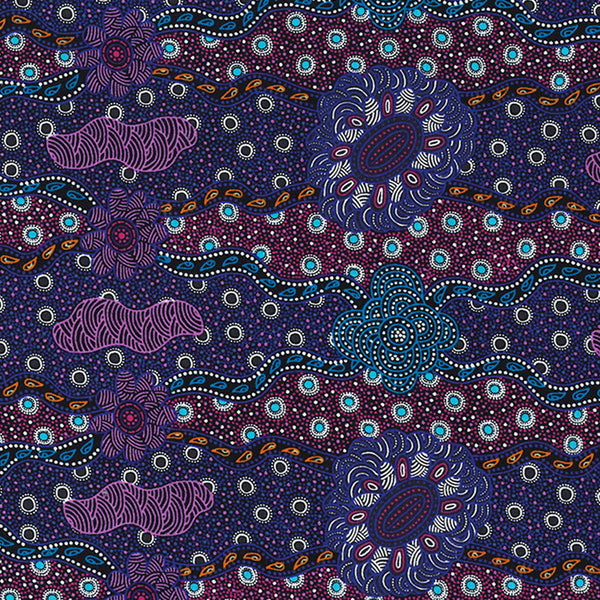 LILLUP DREAMING PURPLE by Aboriginal Artist KAREN BIRD