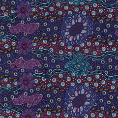 LILLUP DREAMING PURPLE by Aboriginal Artist KAREN BIRD