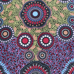 MEETING PLACES BLACK by Australian Aboriginal Artist JOSIE CAVANAGH