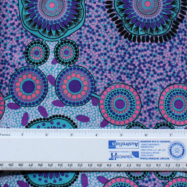 MEETING PLACES BLUE by Australian Aboriginal ArtistJOSIE CAVANAGH