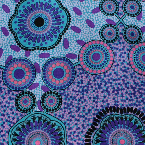 MEETING PLACES BLUE by Australian Aboriginal ArtistJOSIE CAVANAGH