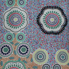 MEETING PLACES ECRU by Australian Aboriginal Artist JOSIE CAVANAGH