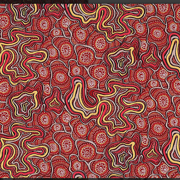 METEORS RED by Australian Aboriginal Artist Heather Kennedy