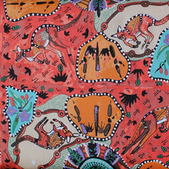 MIRRAM MIRRAM RED by Australian Aboriginal Artist NAMBOOKA