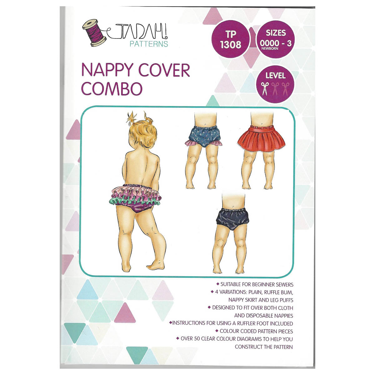 TADAH - NAPPY/DIAPER COVER COMBO - Sizes0000 (newborn) - 3yrs
