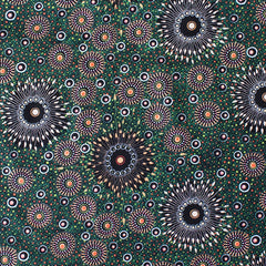 ONION DREAMING FOREST GREEN by Aboriginal Artist Doris Inkamala