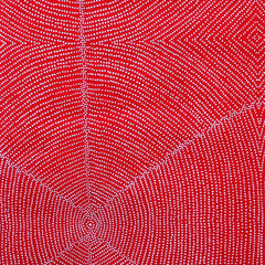 PLUM SEEDS RED by Aboriginal Artist  KATHLEEN PITJARA