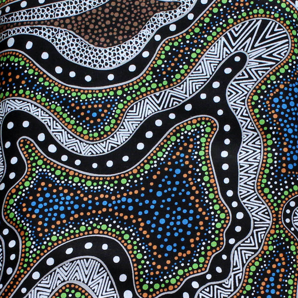 POSSUM LAND & WATER DREAMING BLUE by Aboriginal Artist HEATHER KENNEDY