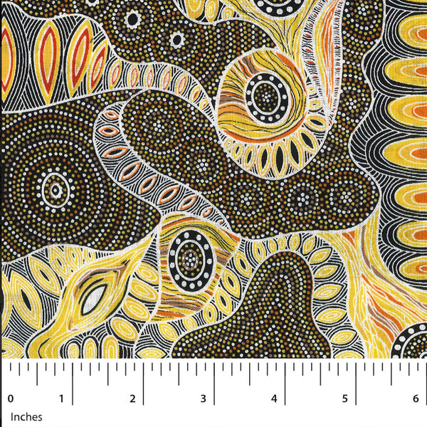 REGENERATION YELLOW by Australian Aboriginal Artist Heather Kennedy