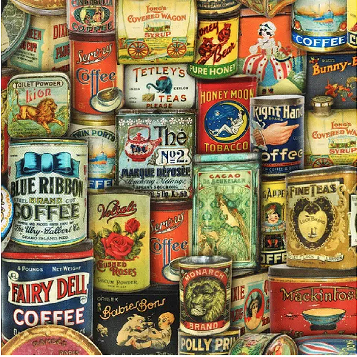 RK/ Library of Rarities TEA & COFFEE TINS