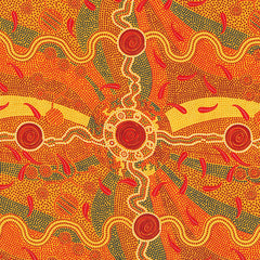 ROARING FORTIES YELLOW by Aboriginal Artist Greg Matthews