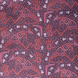 ROCK ART DREAMING BURGUNDY by Aboriginal Artist Andrew Braedon