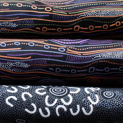 SANDY CREEK BLACK by Aboriginal Artist Janet Long Nakamarra