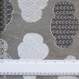 NU/ SASAZUKA CLOUDS GREY - Traditional Japanese Print - 55% Linen 45% Cotton