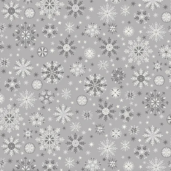 SNOWFLAKES - SCANDI CHRISTMAS 2022 - 100% Cotton - by Makower UK