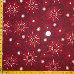 SEVEN SISTERS BURGUNDY by Aboriginal Artist MARLENE DOOLAN