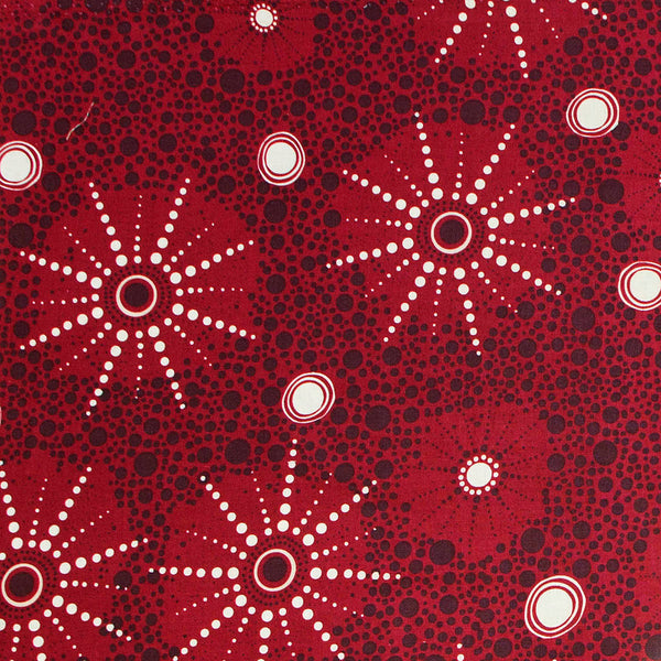 SEVEN SISTERS BURGUNDY by Aboriginal Artist MARLENE DOOLAN