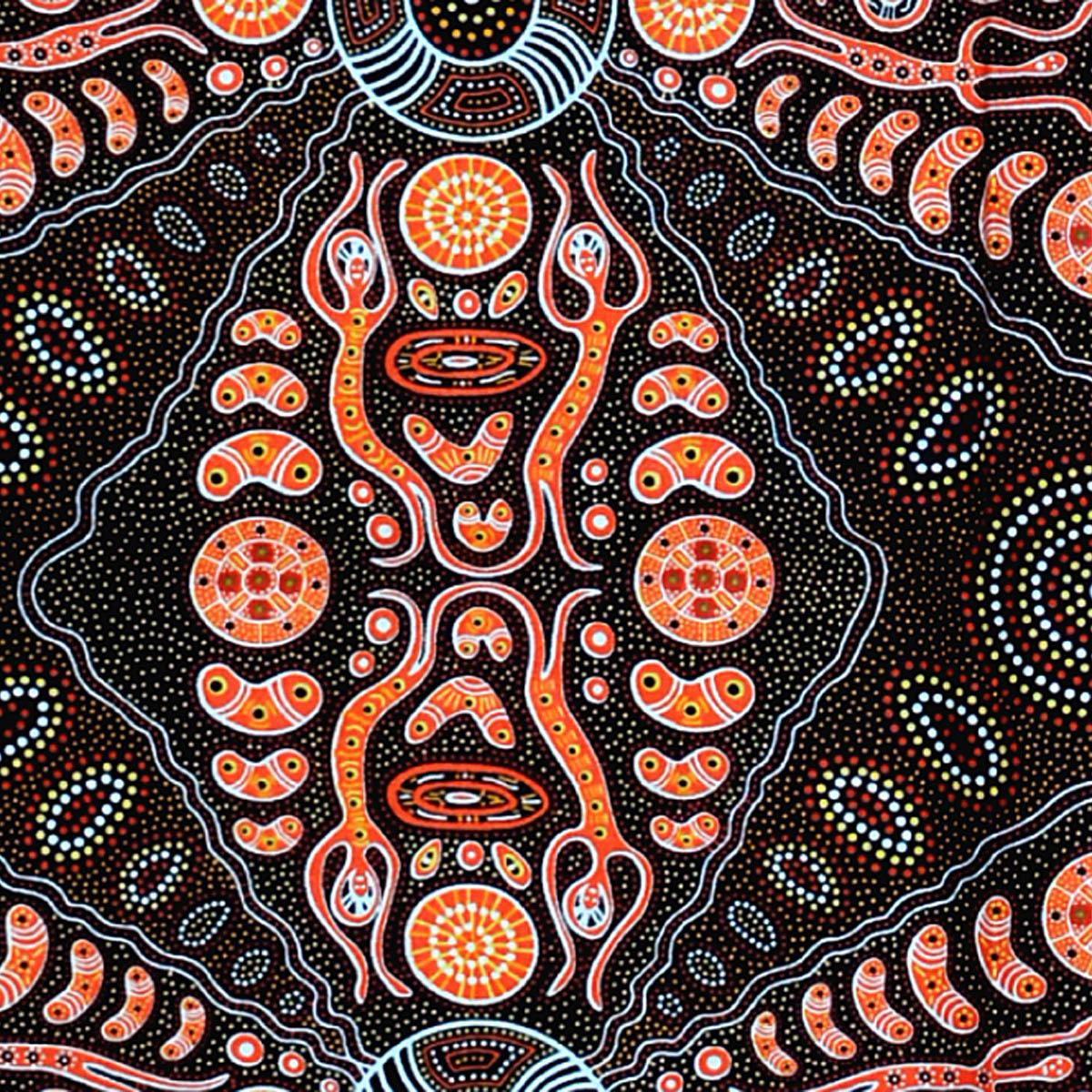SPIRIT PEOPLE 2 BROWN by Aboriginal Artist Denise Doolan