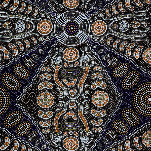 SPIRIT PEOPLE 2 PURPLE by Aboriginal Artist Denise Doolan