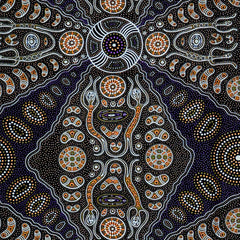 SPIRIT PEOPLE 2 PURPLE by Aboriginal Artist Denise Doolan