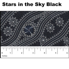 STARS IN THE SKY BLACK by Australian Aboriginal Artist Geraldine Riley