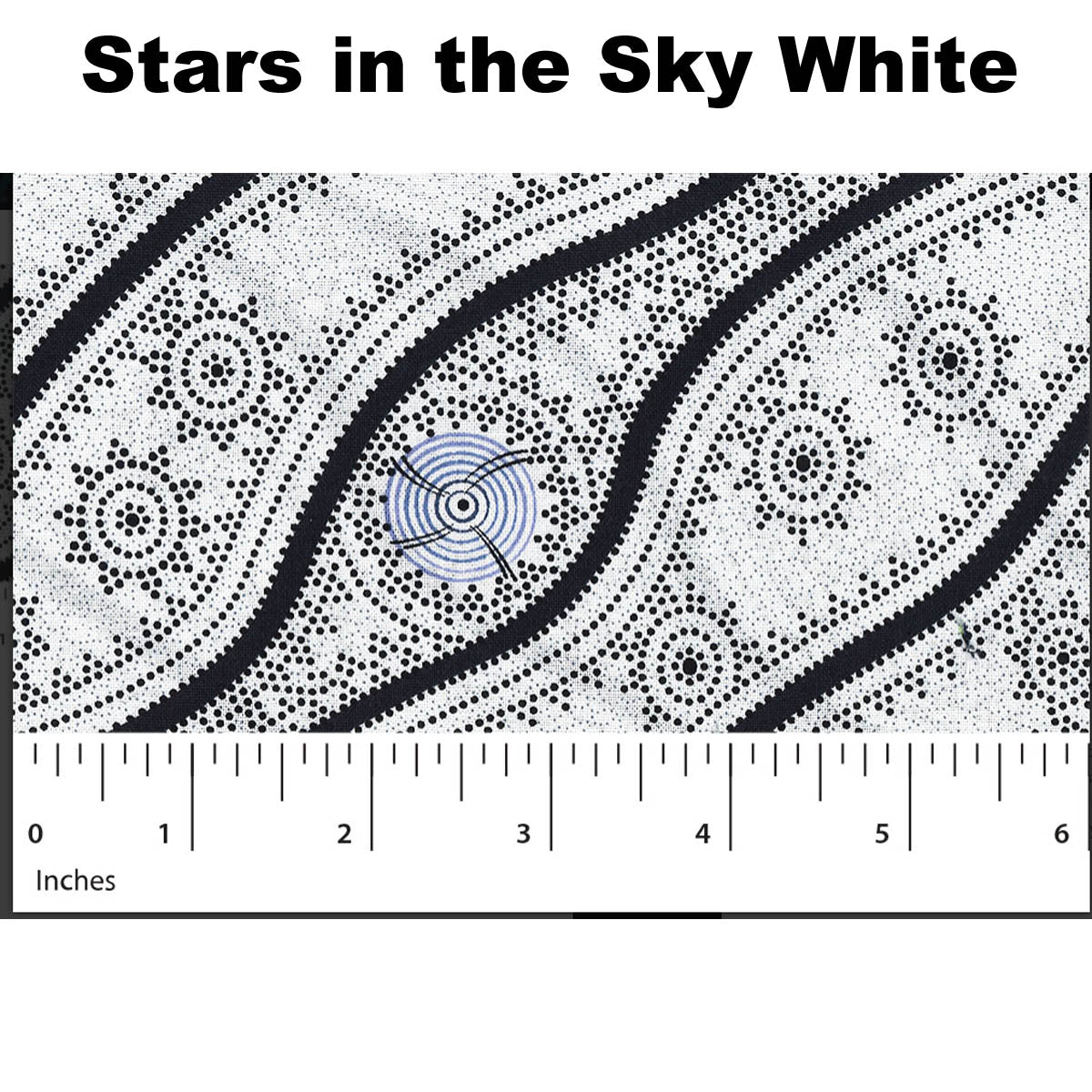 STARS IN THE SKY WHITE by Australian Aboriginal Artist Geraldine Riley