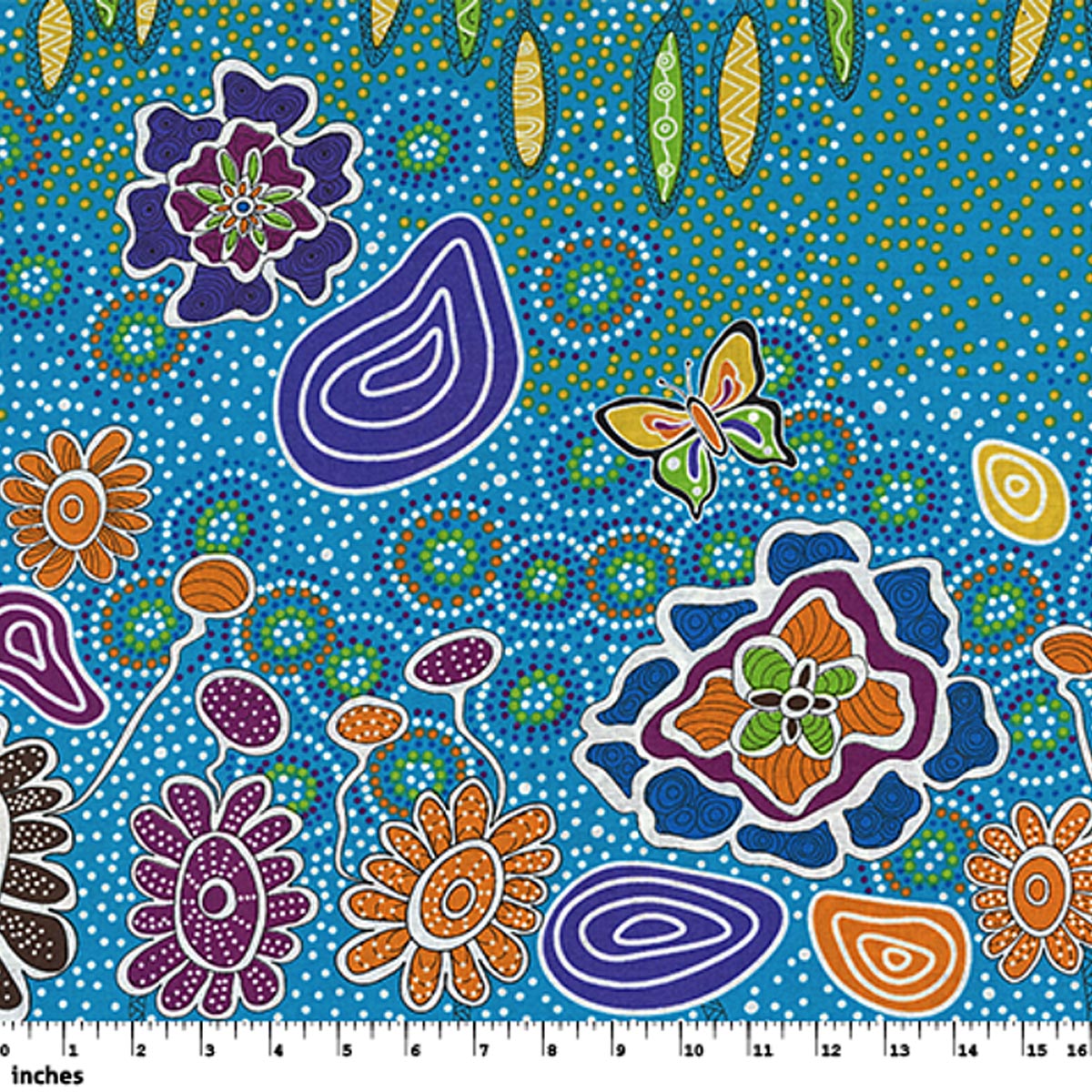 SUMMERTIME RAINFOREST BLUE by Aboriginal Artist HEATHER KENNEDY