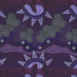 SUNSET NIGHT DREAMING PURPLE by Aboriginal Artist Heather Kennedy