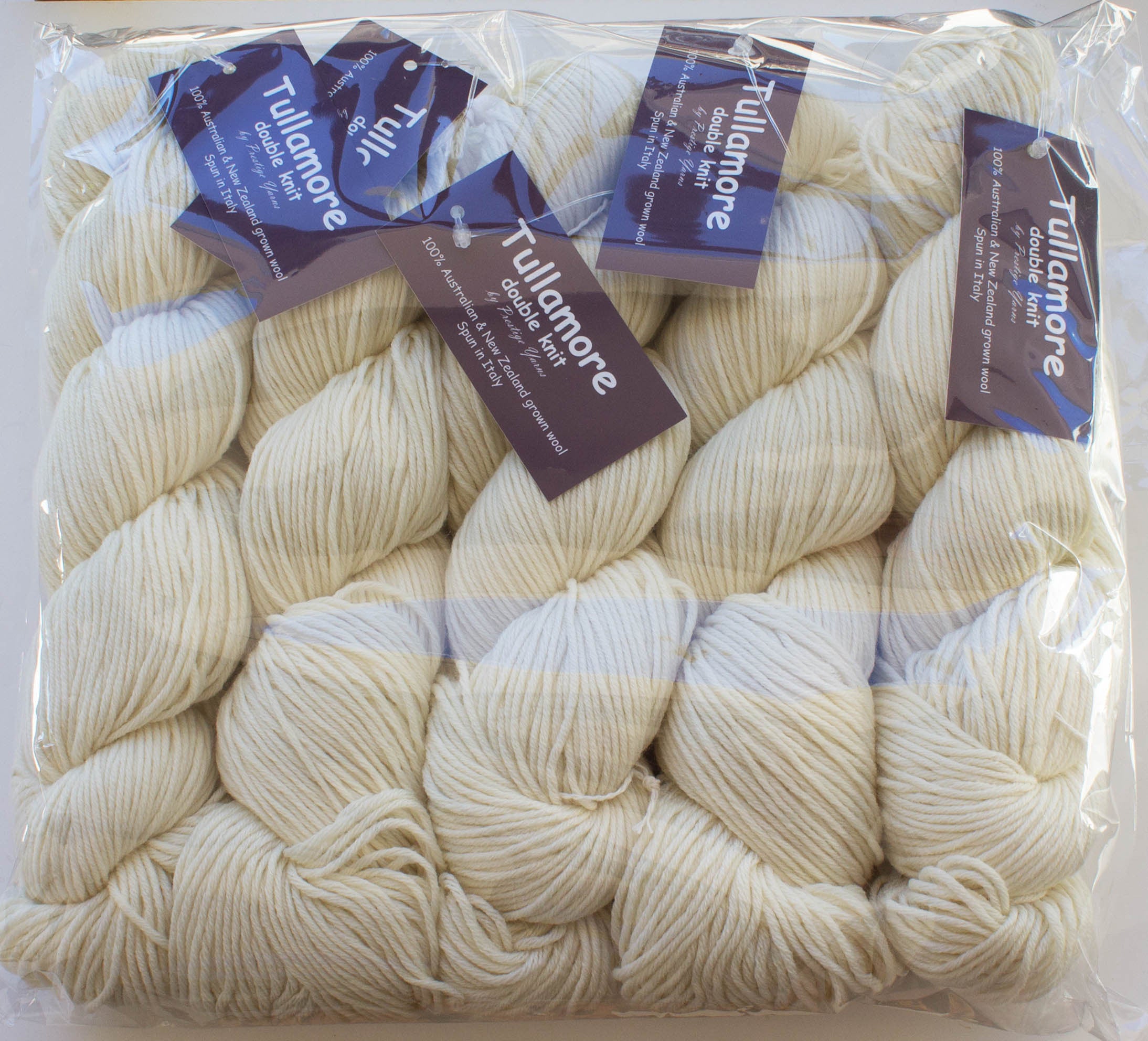 TULLAMORE Natural/Undyed  8-Ply Fabulous for Dyeing100g Skein 100% AU & NZ Fine Merino