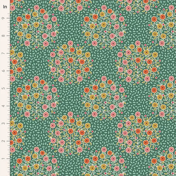 Tilda PIE IN THE SKY  - #100500 Confetti Floral - Pine Green