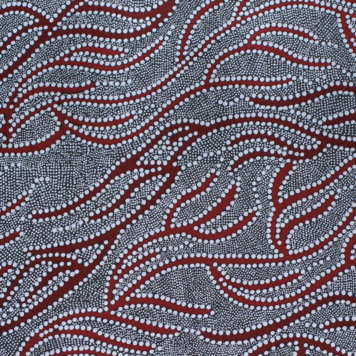 UNDERGROUND WATER RED by Australian Aboriginal Artist JANET LONG NAKAMARRA