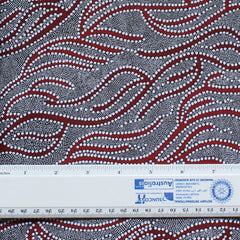 UNDERGROUND WATER RED by Australian Aboriginal Artist JANET LONG NAKAMARRA