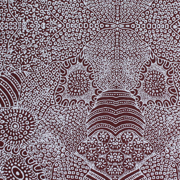 WATERHOLE  BROWN by Aboriginal Artist  ANNA PITJARA