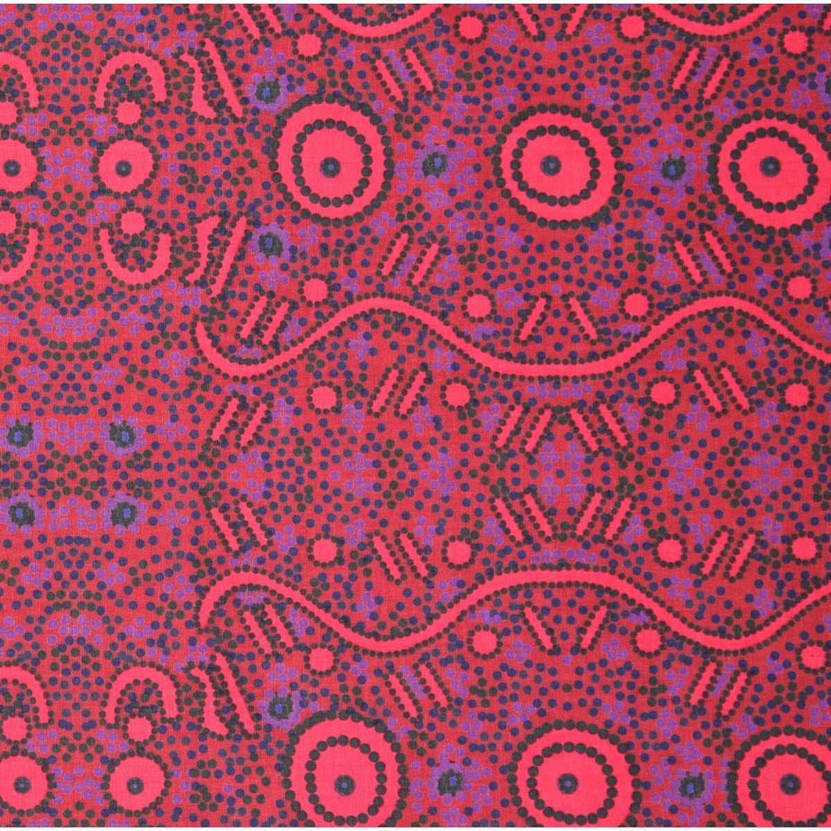 WATER DREAMING RED by Australian Aboriginal Artist A. NAPANANGKA