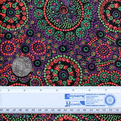 WILD DESERT FLOWERS PURPLE by Australian Aboriginal Artist Vanessa Inkamala