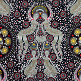 WOMEN COLLECTING BUSH FOOD BROWN by Aboriginal Artist Christine Doolan