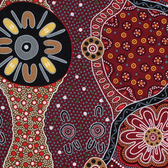 WOMENS BUSINESS BLACK by Australian Aboriginal Artist E. YOUNG