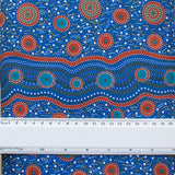 WILD BEANS BLUE by Aboriginal Artist AUDREY NAPANANGKA