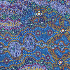 YALKE BLUE by Australian Aboriginal Artist June Smith